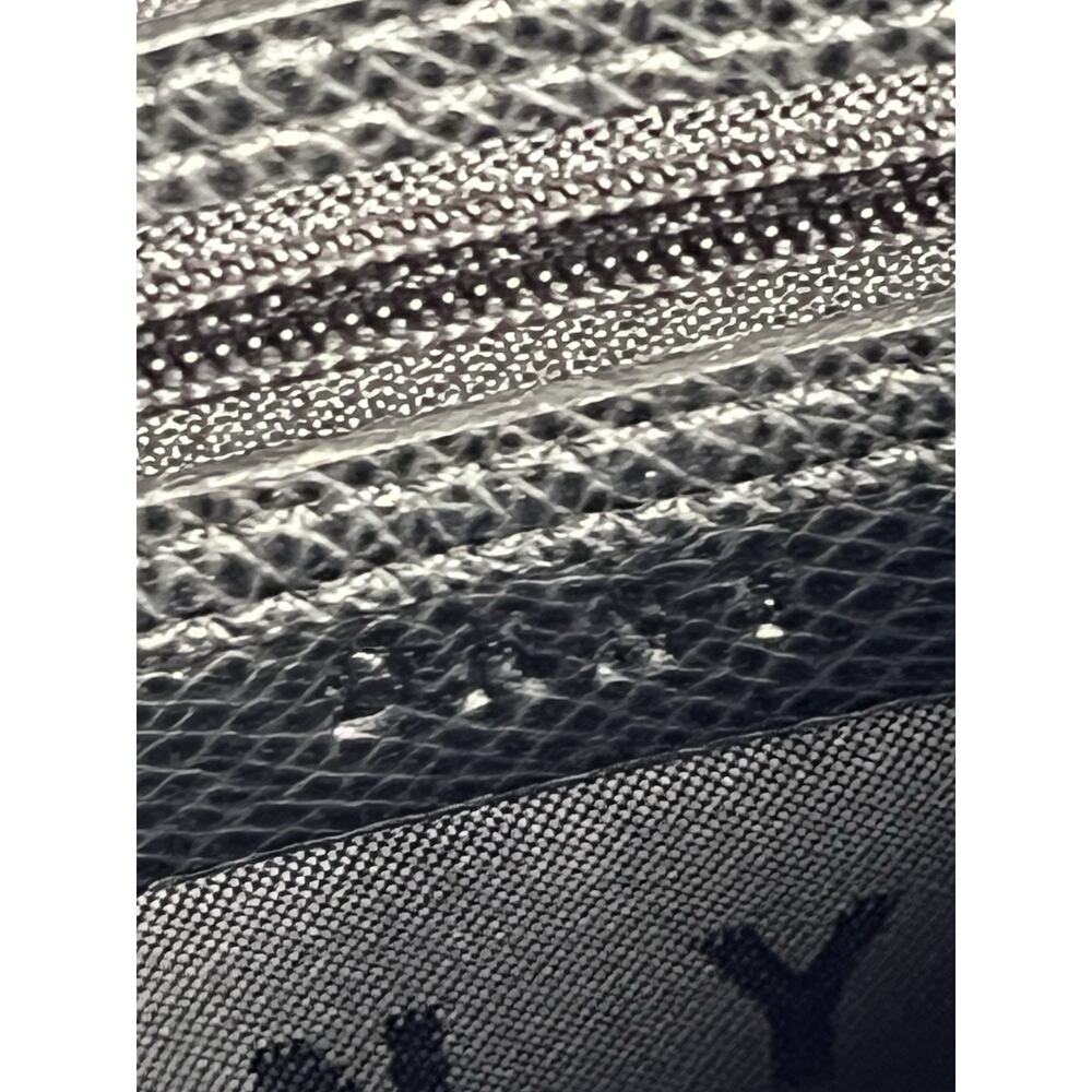 DKNY Black Saffiano Leather Evening Bag Removable Strap Chain Date Night Y2K - Picture 3 of 13